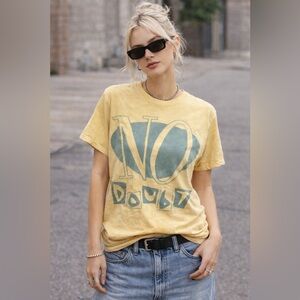 No Doubt Graphic Tee Yellow 100% Cotton Retro Band Shirt M Y2K Vintage Grunge